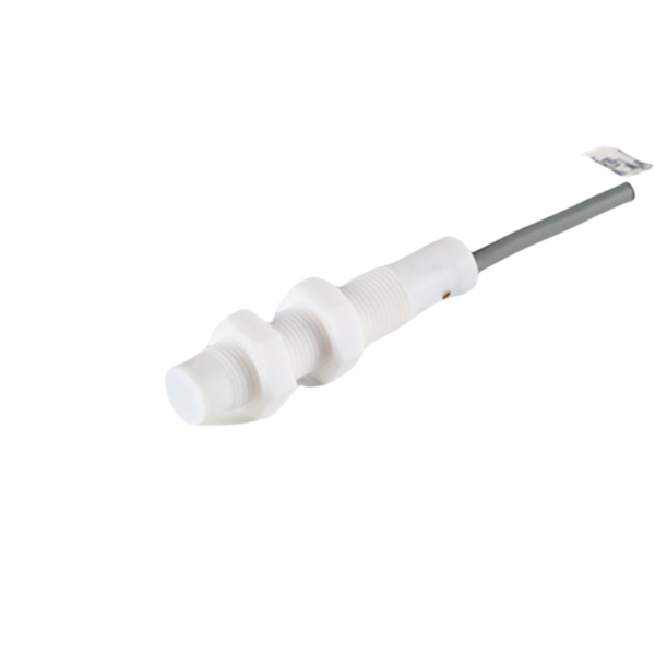 圆柱形电容式接近传感器 DC M12 PTFE 耐腐蚀，带电缆型